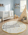 Wonder Tykes Collection Area Rug -  Pixie Round Ivory and Gray  lifestyle 33