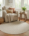 Urban Oasis Rugs Collection Area Rug -  Rooftop (Light Gray) Round Light Gray  lifestyle 45