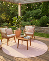 Seaside Serenity Collection Area Rug - Veranda (Whisper Pink) Round Whisper Pink  lifestyle 47