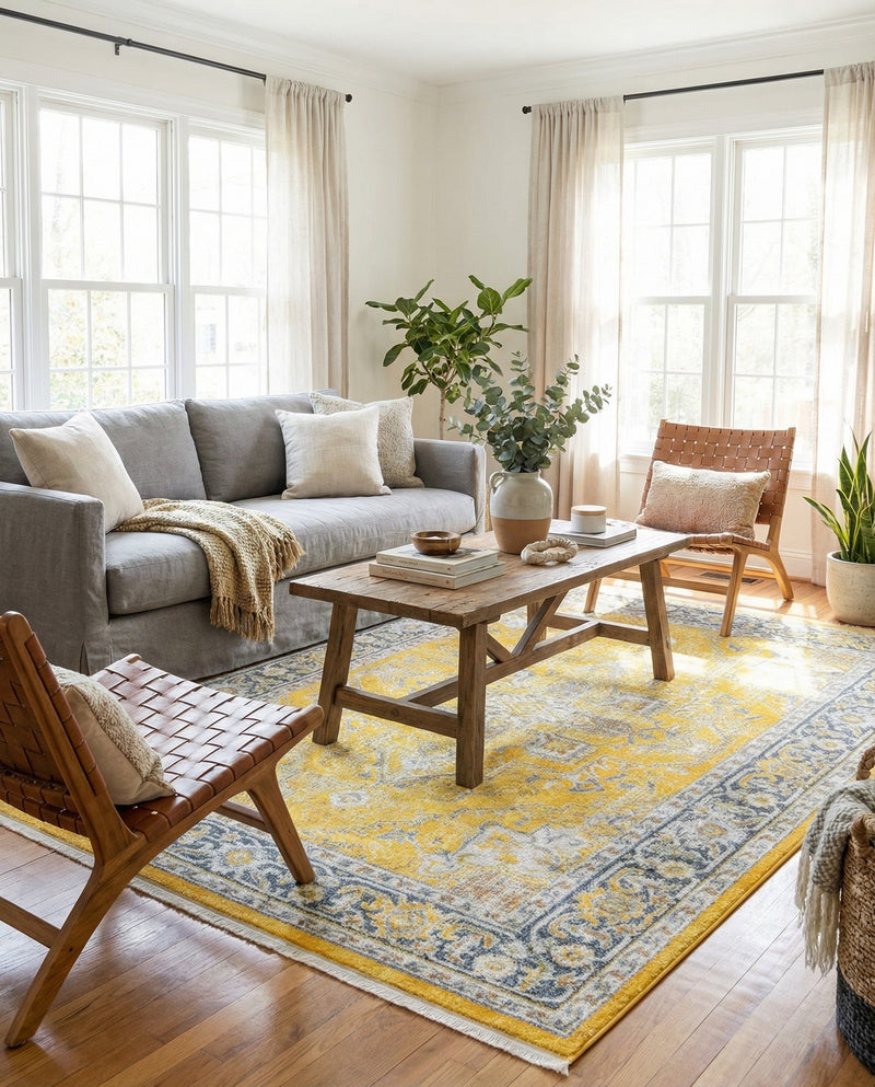 Caribbean Breeze Collection Area Rug -  Andros Rectangle Yellow  lifestyle 20