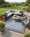 Urban Terrace Collection Area Rug -  Oasis Rectangle Multi  lifestyle 4