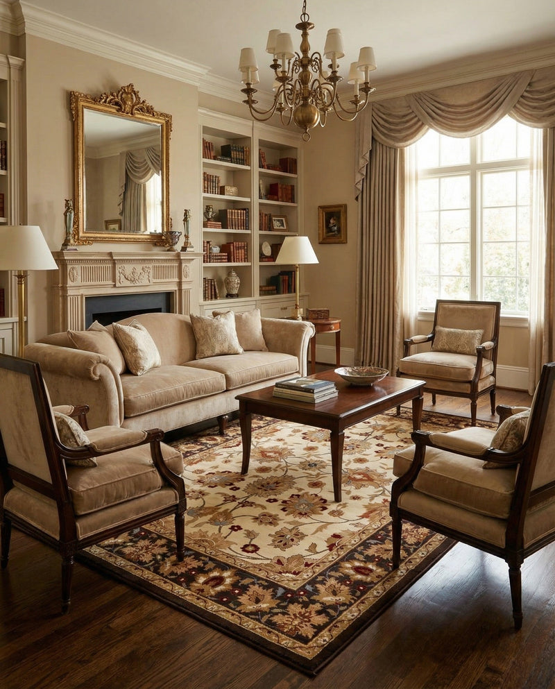 Jaipur Elegance Collection Area Rug -  Jal Rectangle Cream  lifestyle 11