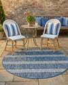 Urban Oasis Rugs Collection Area Rug -  District (Blue) Round Blue  lifestyle 57