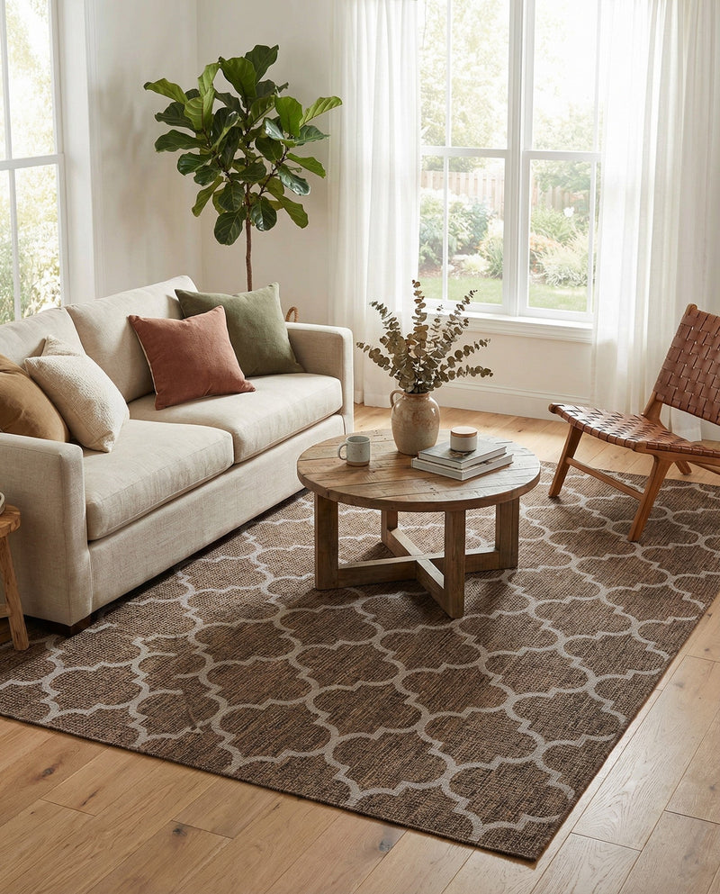 Savannah Pergola Collection Area Rug - Arbor (Brown) Rectangle Brown  lifestyle 3