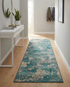 Urban Terrace Collection Area Rug -  Gazebo Runner Aqua Blue  lifestyle 55