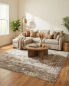 Gobi Sands Collection Area Rug -  Badain Square Cream  lifestyle 80