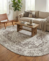 Georgetown Rugs Collection Area Rug - Dupont (White) Oval White  lifestyle 52