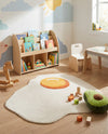 Whimsy Wonders Wool Collection Area Rug -  Dune Round White  lifestyle 6