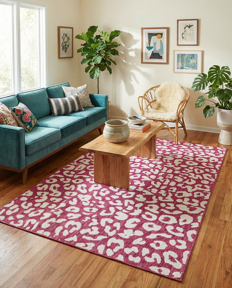 Savannah Escape Collection Area Rug -  Amazon (Magenta) Rectangle Magenta  lifestyle 10
