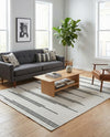 Urban Terrace Collection Area Rug -  Brooklyn Rectangle White and Black  lifestyle 6