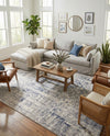 Coastal Manor Collection Area Rug -  Wavecrest Rectangle Gray  lifestyle 22