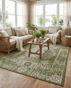 Patio Heritage Collection Area Rug - Savannah (Green) Rectangle Green  lifestyle 6