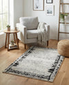 Marrakech Mosaic Collection Area Rug -  Sahara Rectangle Black and White  lifestyle 11