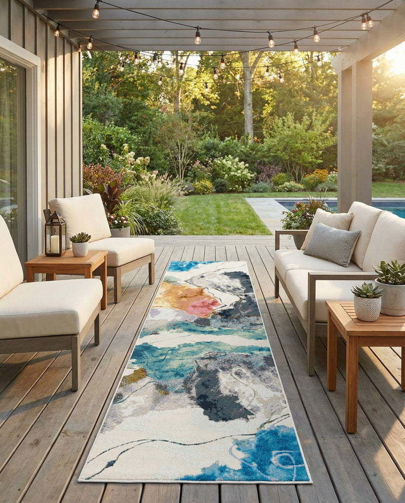 Urban Terrace Collection Area Rug -  Arbor Runner Multi  lifestyle 36