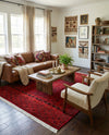 Samarkand Elegance Collection Area Rug -  Ark Rectangle Red  lifestyle 5