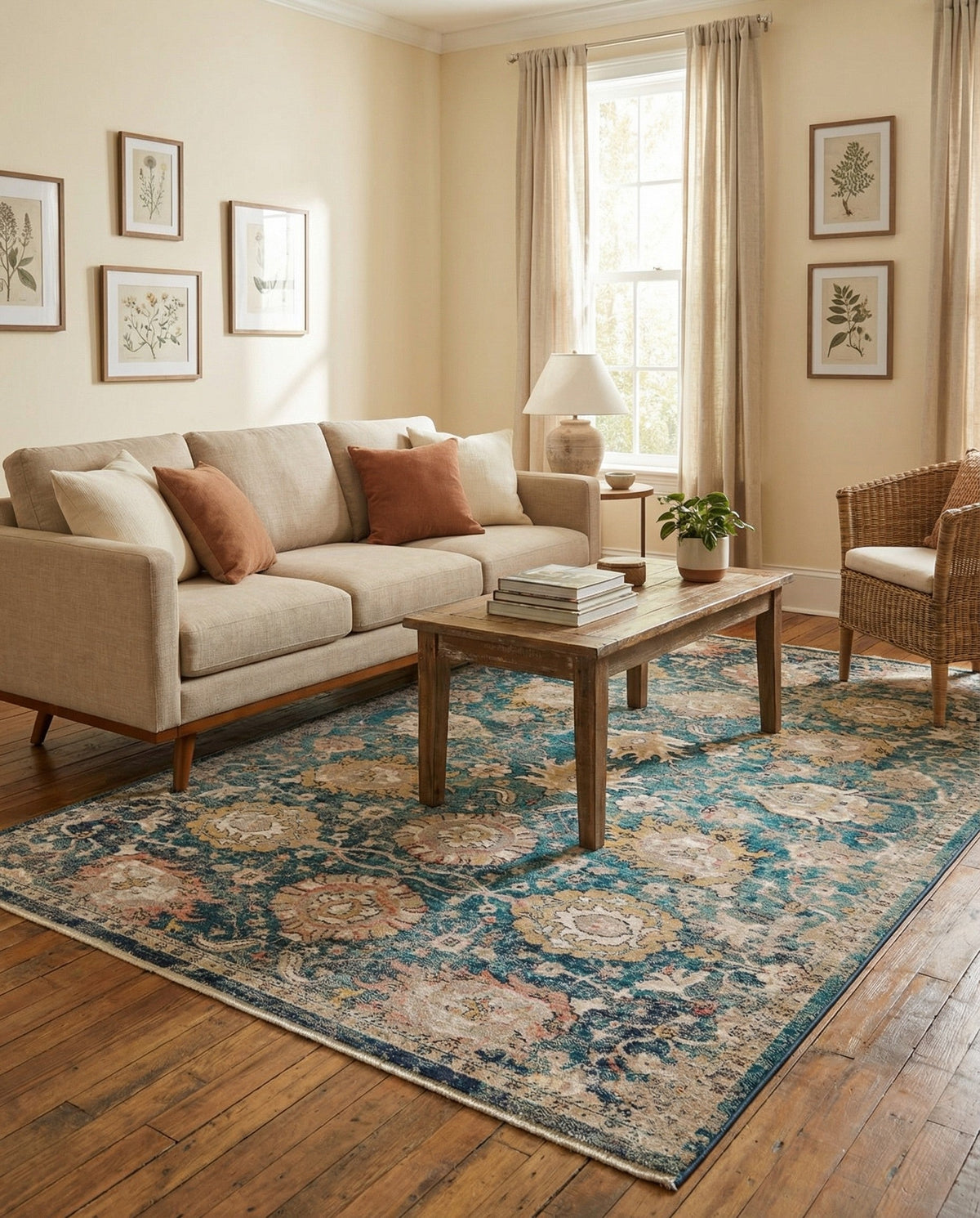 Seville Stripes Collection Area Rug -  Cordoba (Blue) Rectangle Blue  lifestyle 10