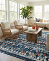 Tangier Treasures Collection Area Rug -  Marrakech Rectangle Navy Blue  lifestyle 18