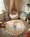Wonder Tykes Collection Area Rug -  Mirage Round Ivory  lifestyle 7