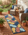 Caribbean Terrace Collection Area Rug -  Nevis Runner Black  lifestyle 77
