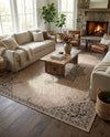 Patio Heritage Collection Area Rug -  Charleston (Beige) Rectangle Beige  lifestyle 21