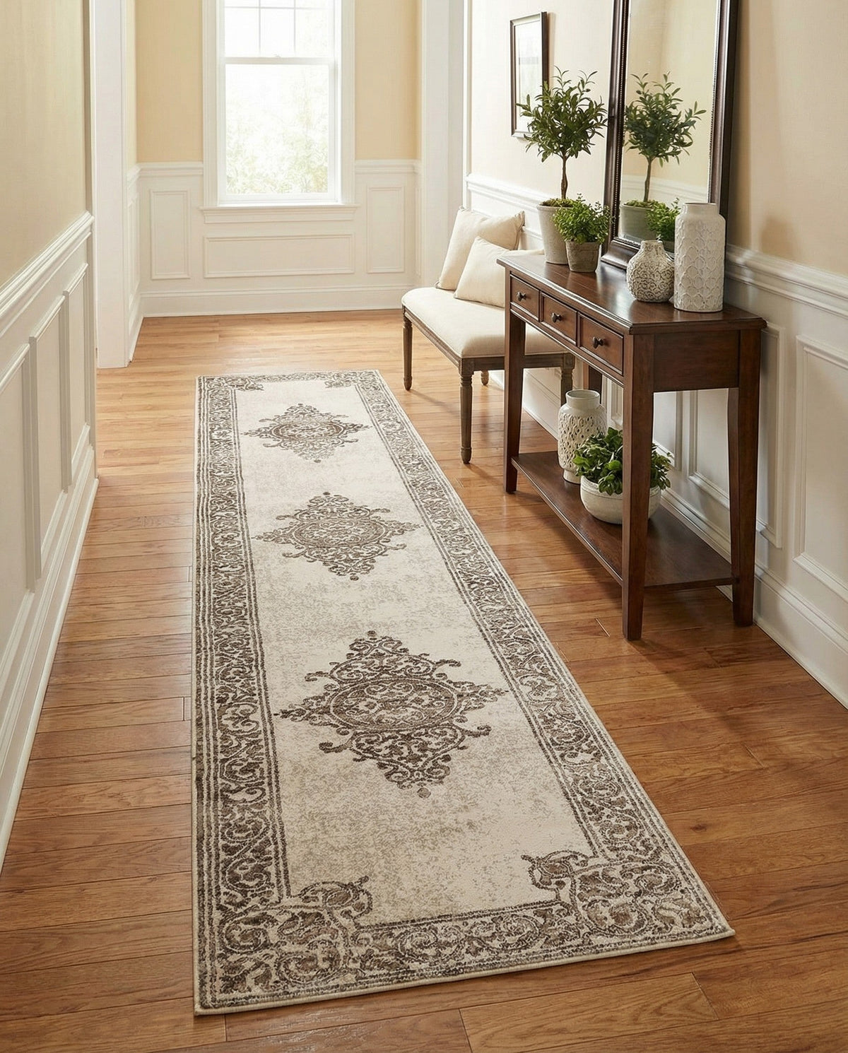 Sanctuary Retreat Collection Area Rug - Haven Runner Chocolate Brown  lifestyle 192