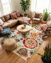 Outdoor Marrakesh Collection Area Rug - Fes Rectangle Multi Beige  lifestyle 8