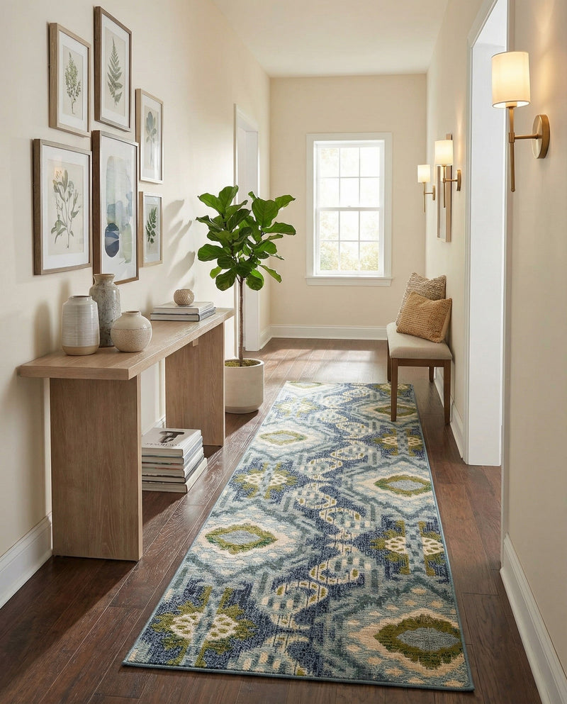Urban Terrace Collection Area Rug -  Vista Runner Blue  lifestyle 83