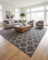 Savannah Pergola Collection Area Rug - Arbor (Black) Square Black  lifestyle 89