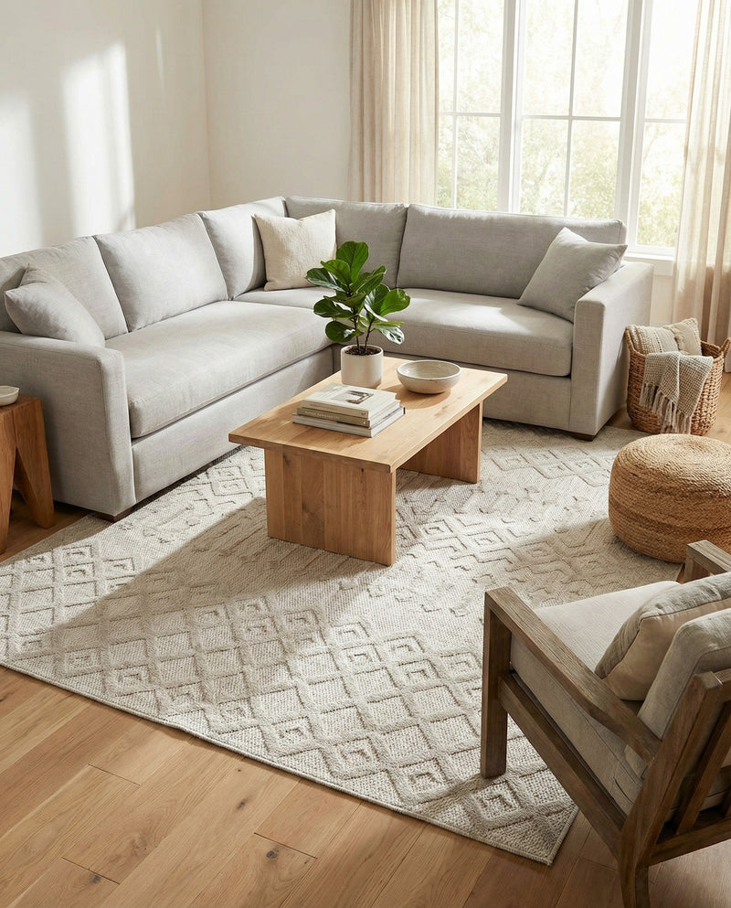 Garden Lattice Charm Collection Area Rug -  Pergola (Grey) Rectangle Grey  lifestyle 7