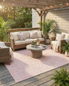 Garden Lattice Charm Collection Area Rug - Arbor (Pink) Rectangle Pink  lifestyle 4