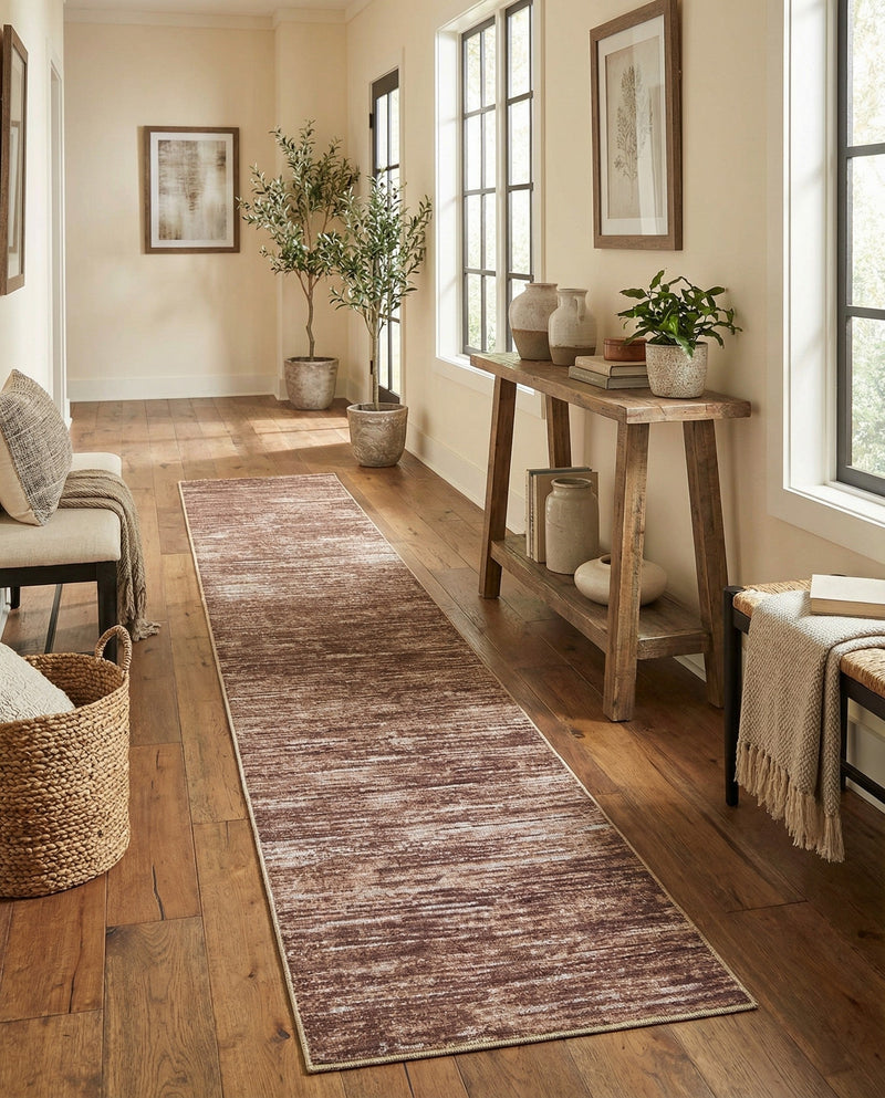 Sahara Essence Collection Area Rug - Oasis (Brown) Runner Brown  lifestyle 73