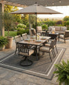 Terrace Fringe Collection Area Rug - Veranda (Black) Rectangle Black  lifestyle 10