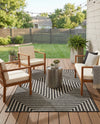 Urban Terrace Collection Area Rug -  Astoria (Black and White) Rectangle Black and White  lifestyle 11