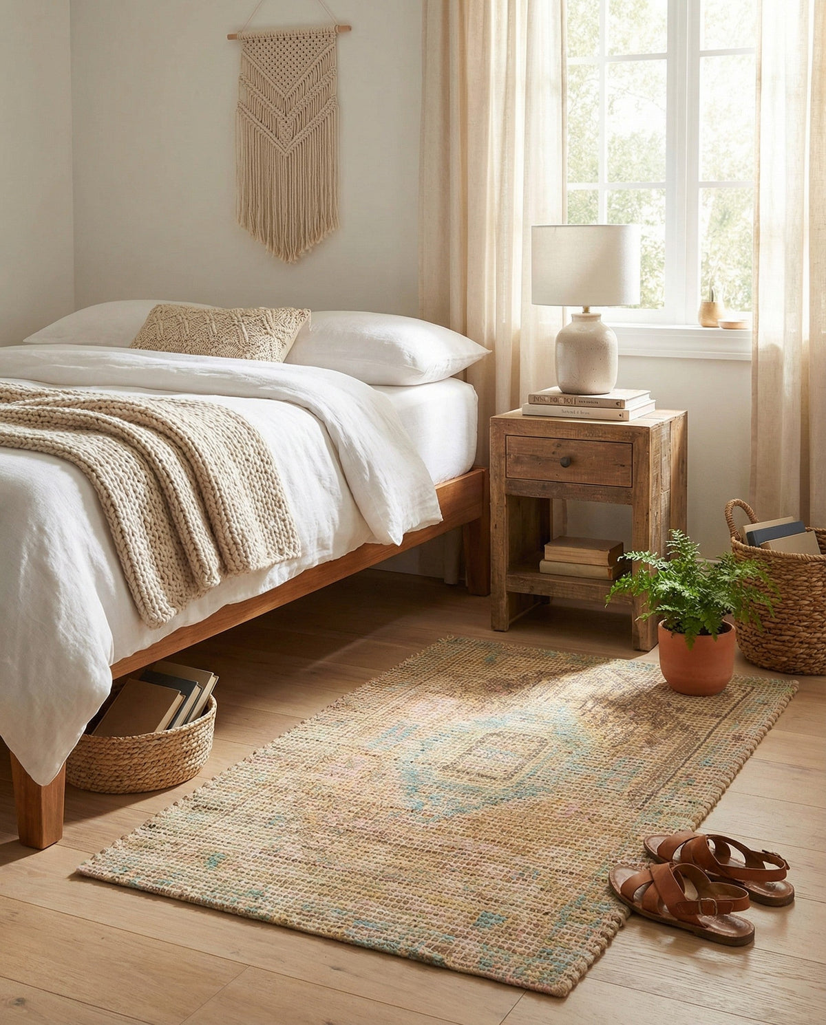 Savannah Threads Collection Area Rug -  Mojave Rectangle Khaki and Ivory  lifestyle 7