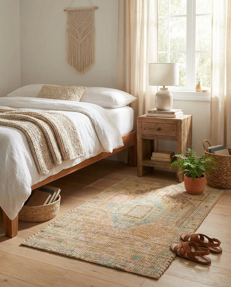 Savannah Threads Collection Area Rug -  Mojave Rectangle Khaki and Ivory  lifestyle 7