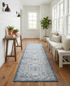 Tribal Terrace Treasures Collection Area Rug - Mayan Marina (Blue) Runner Blue  lifestyle 69