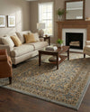 Isfahan Elegance Collection Area Rug - Naghsh-e Jahan (Gray) Rectangle Gray  lifestyle 19