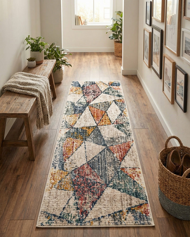 Jewel Oasis Collection Area Rug -  Topaz Runner Multi  lifestyle 66