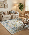 Parisian Elegance Collection Area Rug - Versailles (Gray) Square Gray  lifestyle 44