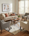 Sienna Collection Area Rug -  Tuscany Rectangle Gray and Ivory  lifestyle 19