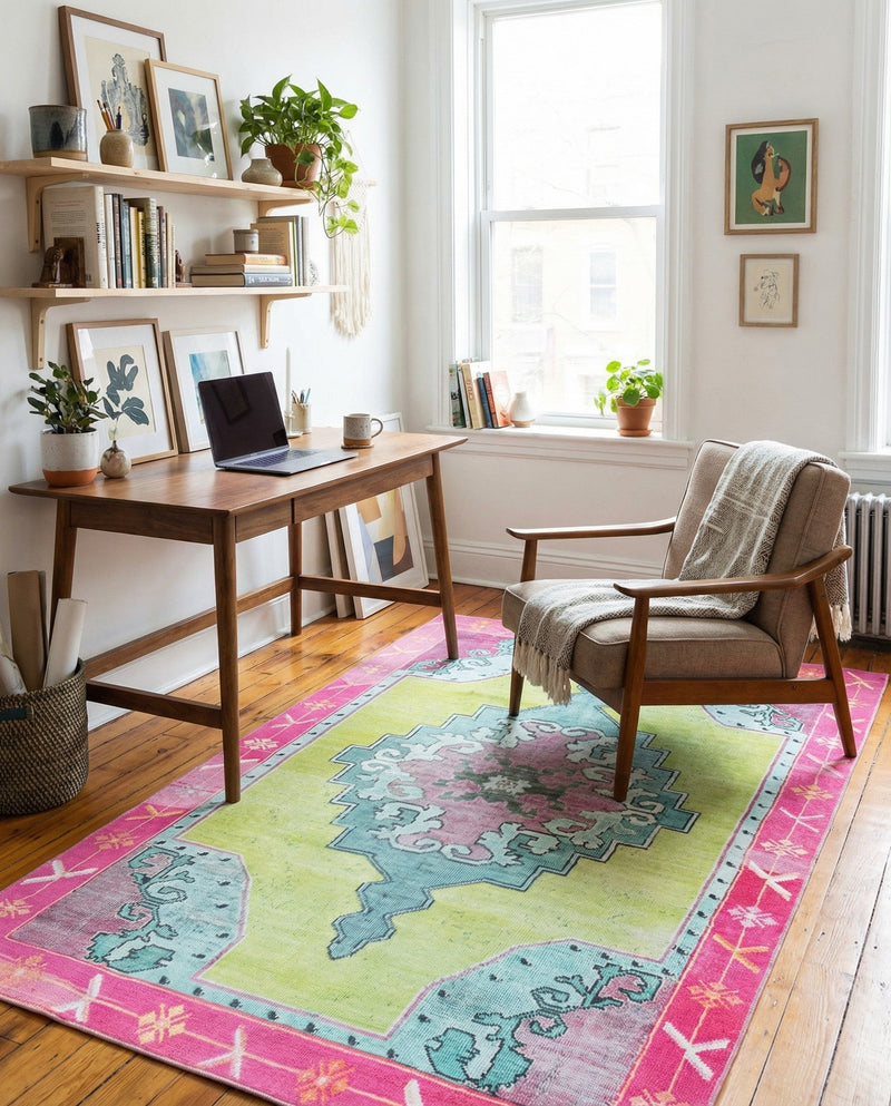 Heritage Elegance Collection Area Rug -  Winterthur (Green) Rectangle Green  lifestyle 8