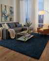 Eternal Plush Oasis Collection Area Rug -  Tranquility (Cobalt) Rectangle Cobalt  lifestyle 4