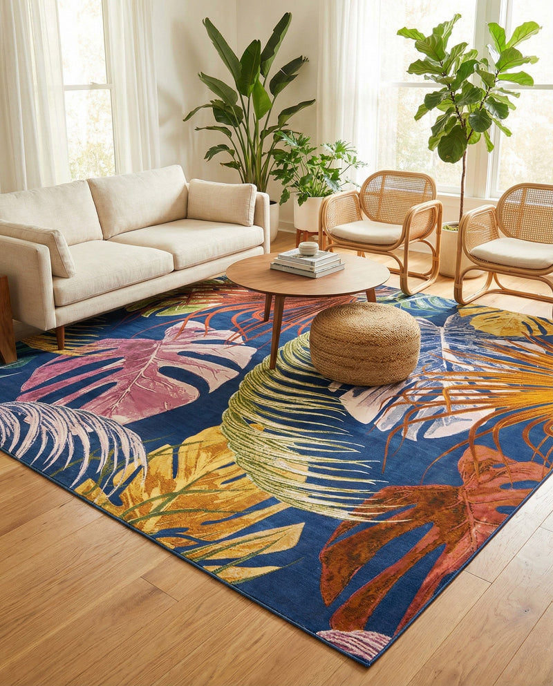 Meadow Breeze Collection Area Rug -  Clover Rectangle Multi  lifestyle 29