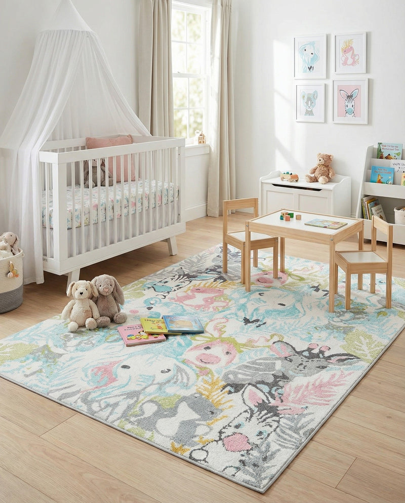 Wonder Tykes Collection Area Rug -  Splash Rectangle Multi  lifestyle 4