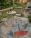 Urban Terrace Collection Area Rug -  Boulevard Round Multi  lifestyle 57