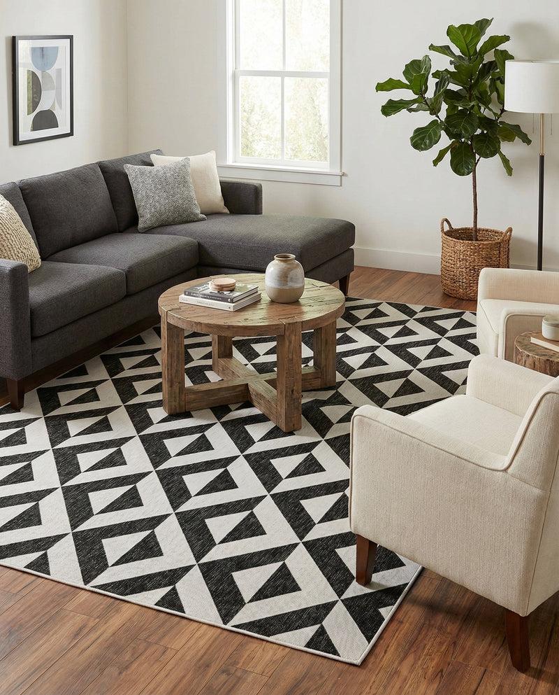 Urban Oasis Rugs Collection Area Rug -  Highrise (Charcoal Gray) Rectangle Charcoal Gray  lifestyle 10