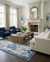 Patio Heritage Collection Area Rug - Santorini Rectangle Navy Blue  lifestyle 20