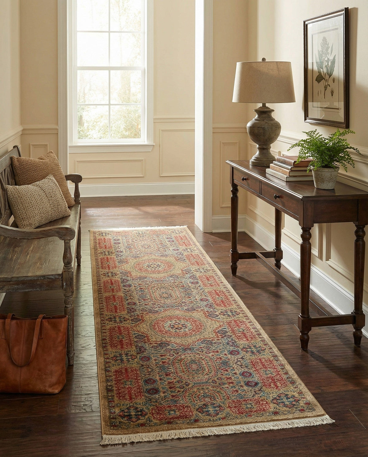 Ottoman Elegance Collection Area Rug -  Ephesus Runner Beige  lifestyle 151