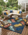 Caribbean Terrace Collection Area Rug -  Nevis Rectangle Black  lifestyle 20