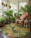 Seaside Blooms Collection Area Rug -  Sorrento Round Green  lifestyle 39